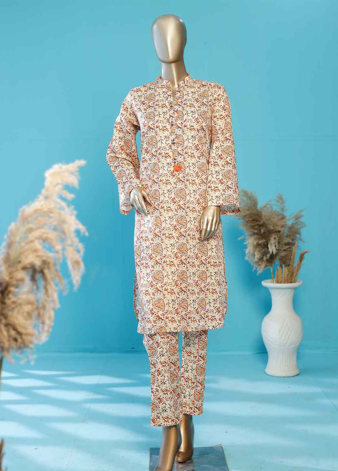 Bin Saeed Fabric - SMLS-TF68- 2 Piece Printed Lawn