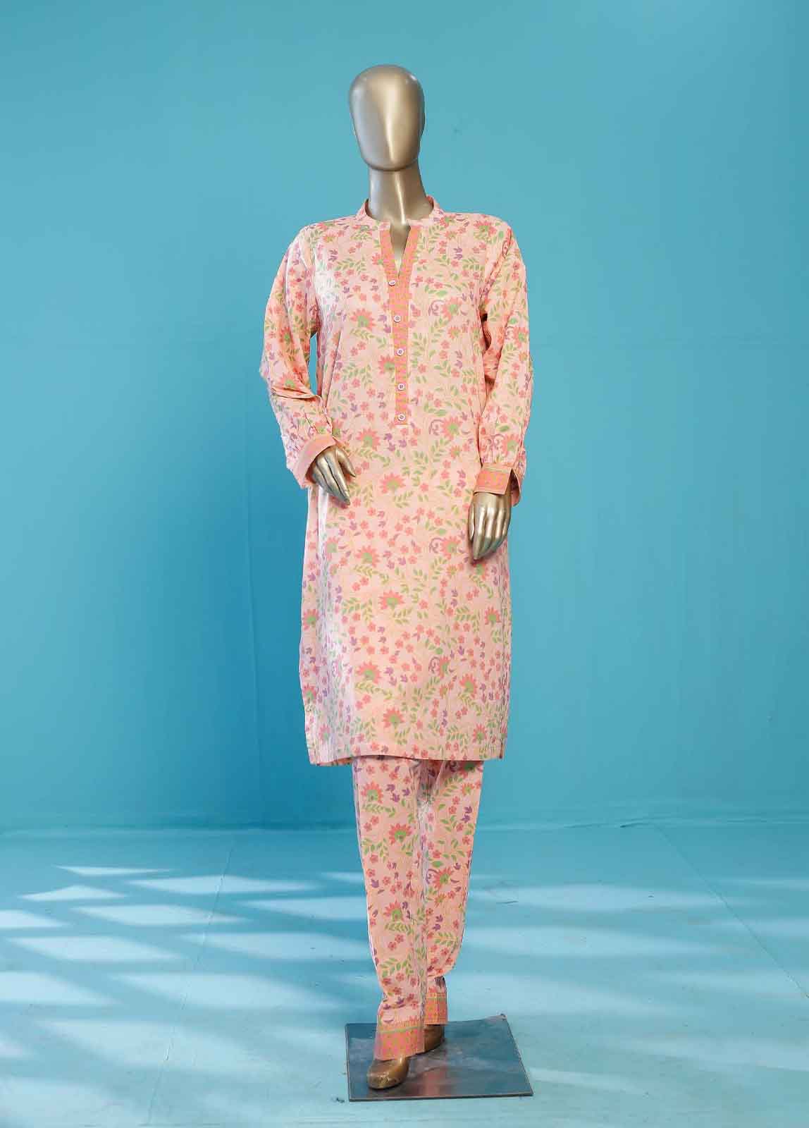 Bin Saeed Fabric - SMLS-TF7- 2 Piece Printed Lawn