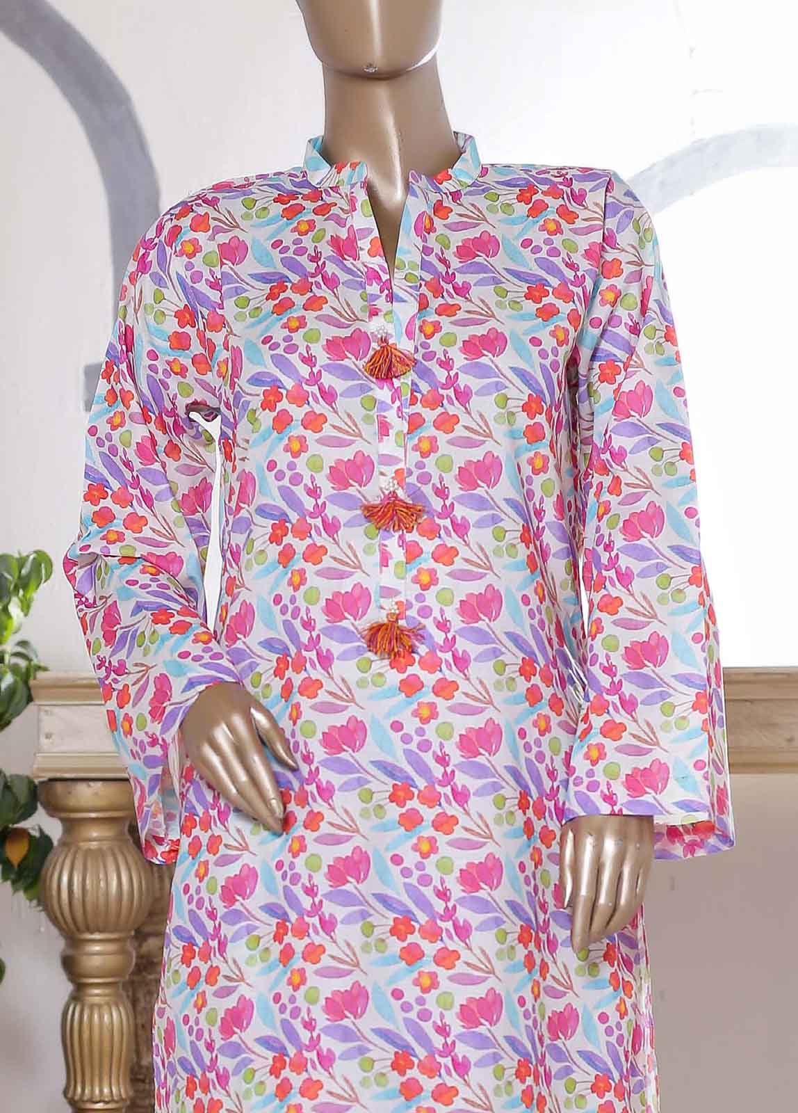 Bin Saeed Fabric - SMLS-TF70- 2 Piece Printed Lawn