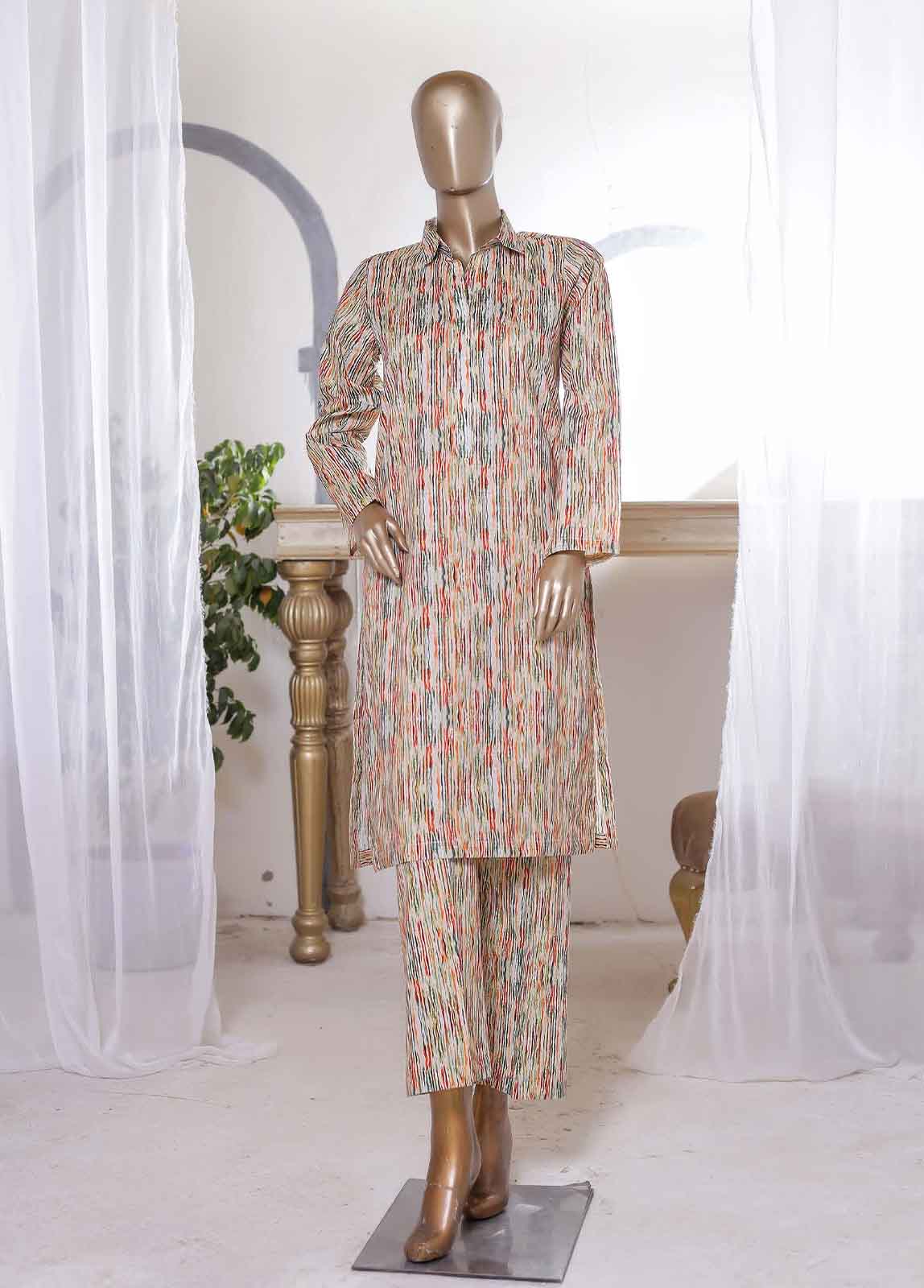 Bin Saeed Fabric - SMLS-TF71- 2 Piece Printed Lawn