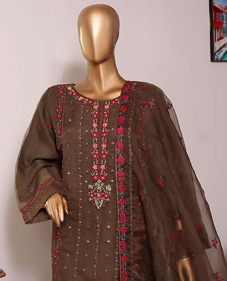 Bin Saeed Fabric - SPF-D34 -  3 Piece Organza Formal