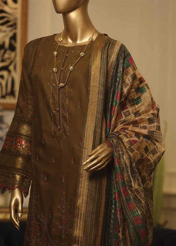 Bin Saeed Fabric - ZC-0015- 3 Piece ChikanKari