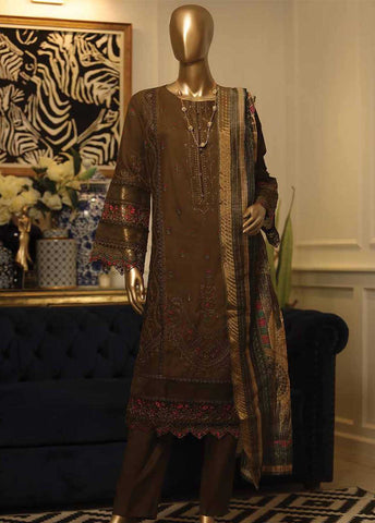 Bin Saeed Fabric - ZC-0015- 3 Piece ChikanKari