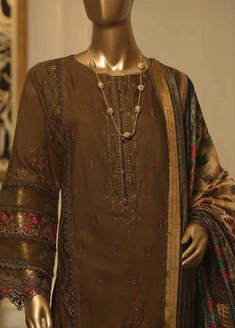 Bin Saeed Fabric - ZC-0015- 3 Piece ChikanKari