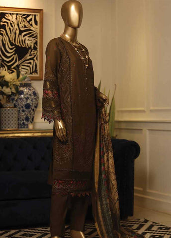 Bin Saeed Fabric - ZC-0015- 3 Piece ChikanKari