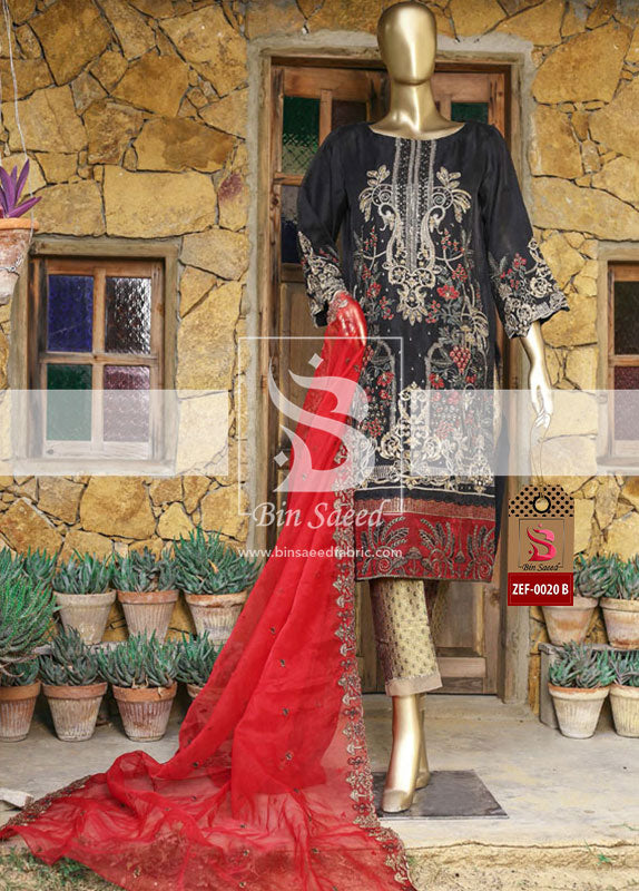 ZEF-0020 B - 2 Piece Organza Formal