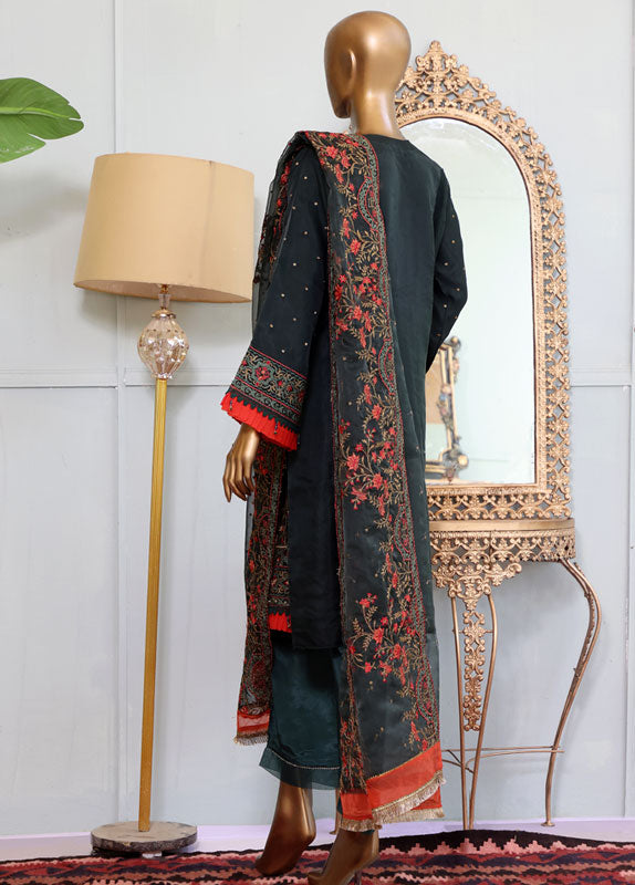 Bin Saeed Fabric - ZEF-0039 G -  3 Piece Organza Formal