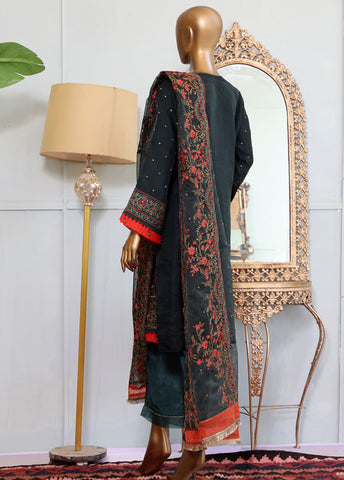 Bin Saeed Fabric - ZEF-0039 G -  3 Piece Organza Formal