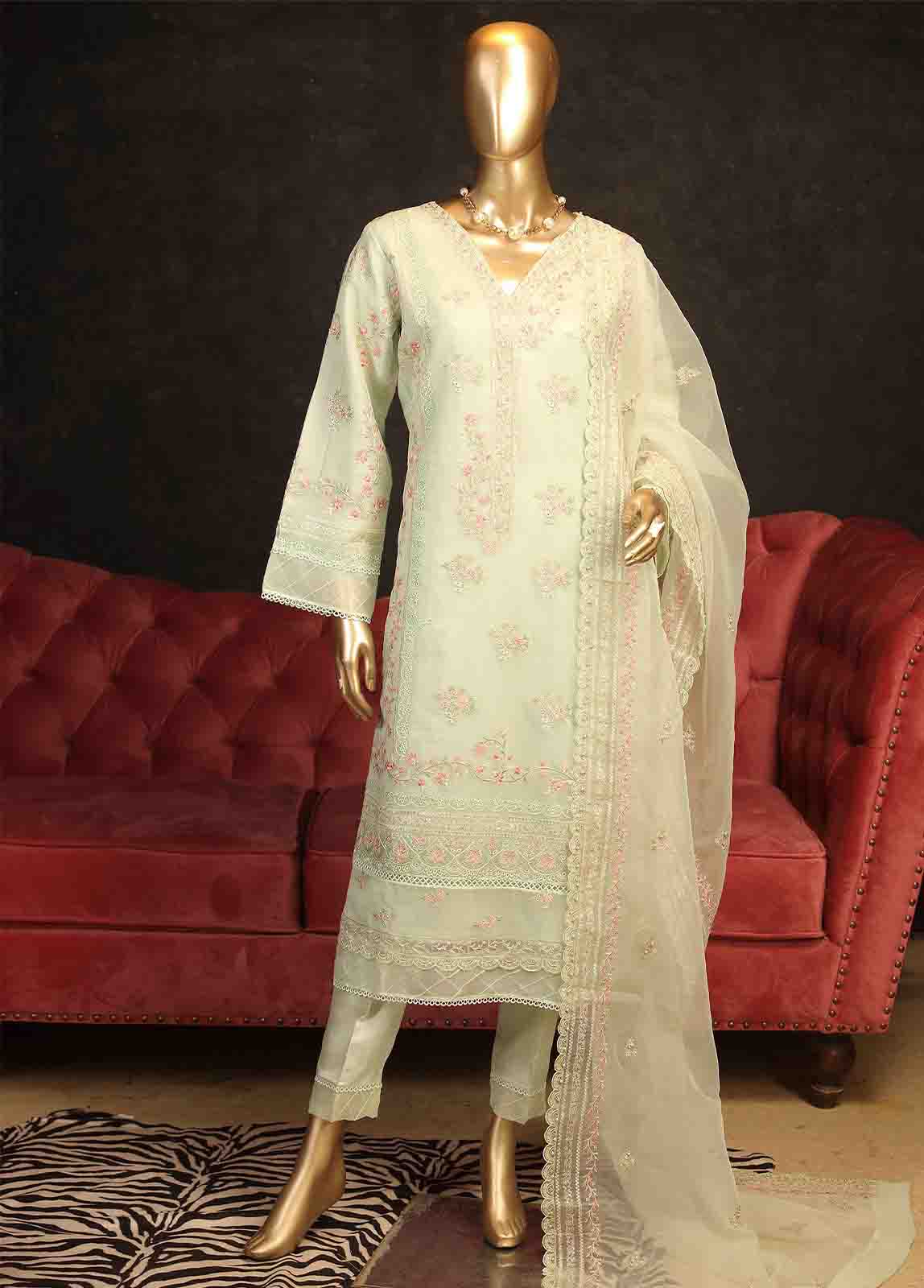 Bin Saeed Fabric - ZEF-2004 - 3 Piece Dhagakaari