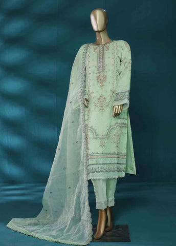 Bin Saeed Fabric - ZEF-2006 T- 3 Piece Embroidered Organza