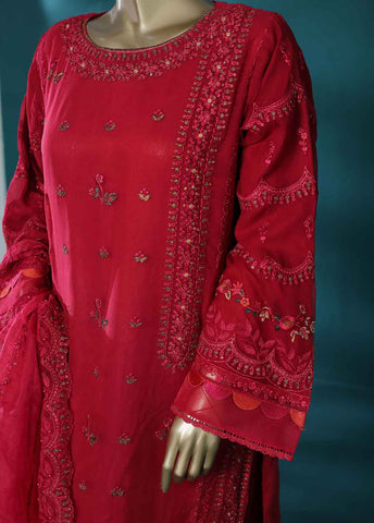 Bin Saeed Fabric - ZEF-2008 A- 3 Piece Embroidered Chiffon