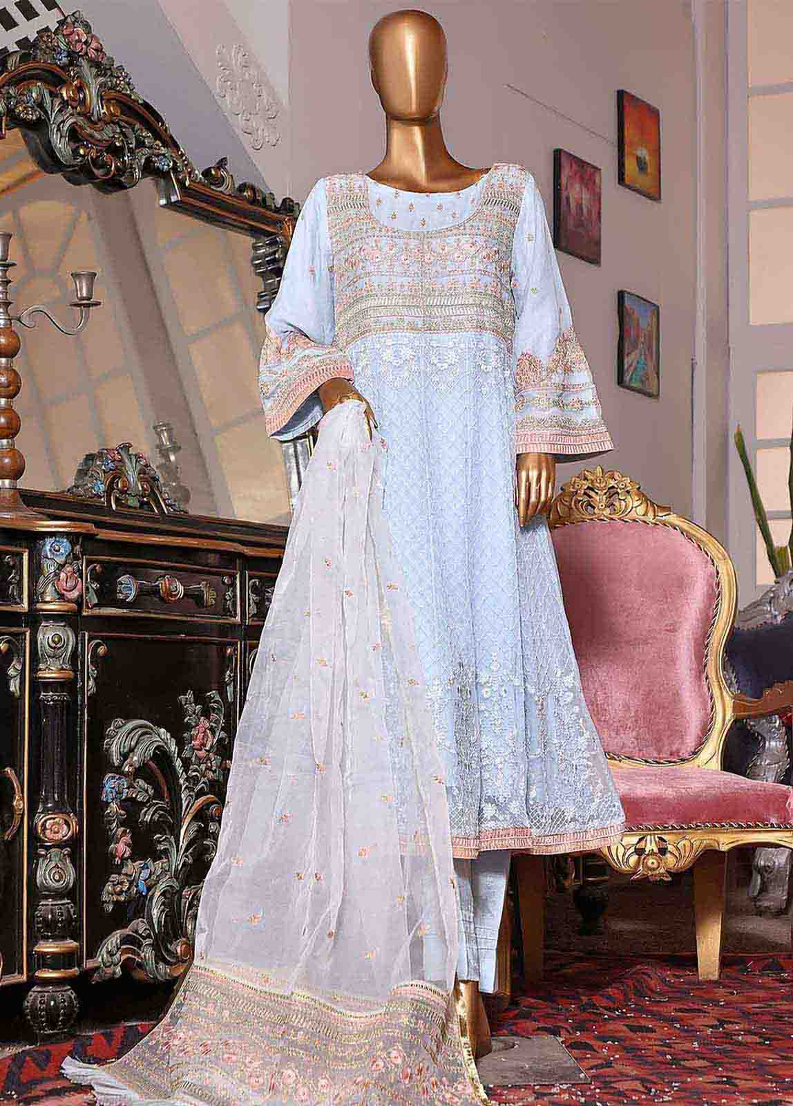 Bin Saeed Fabric - ZEF-C013 - 2 Piece Chiffon Formal