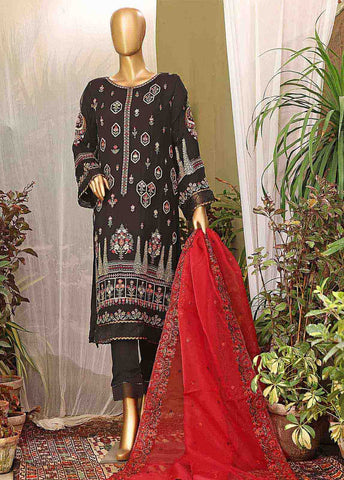 Bin Saeed Fabric - ZEF-C014 B - 3 Piece Chiffon