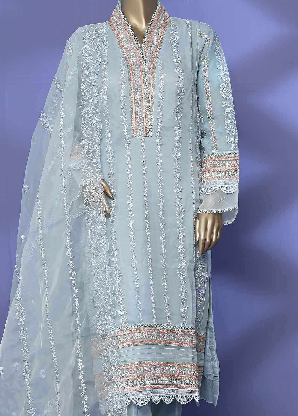 Bin Saeed Fabric - ZEF-C2010-F - 3 Piece Embroidered Chiffon