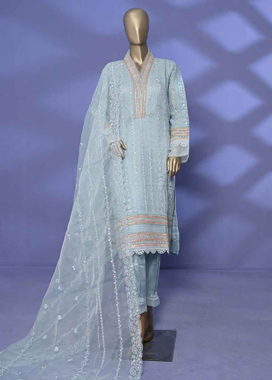 ZEF-C2010-F - 3 Piece Embroidered Chiffon