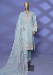 ZEF-C2010-F - 3 Piece Embroidered Chiffon