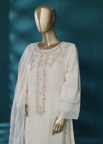 Bin Saeed Fabric - ZEF-c2007 - 3 Piece Embroidered Chiffon