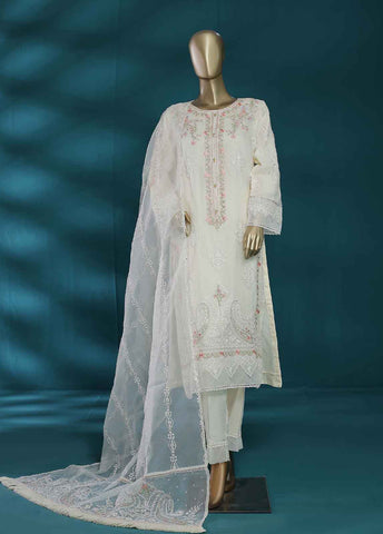 Bin Saeed Fabric - ZEF-c2007 - 3 Piece Embroidered Chiffon