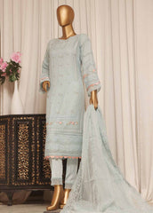 ZEF-C2009 - 3 Piece Embroidered Chiffon