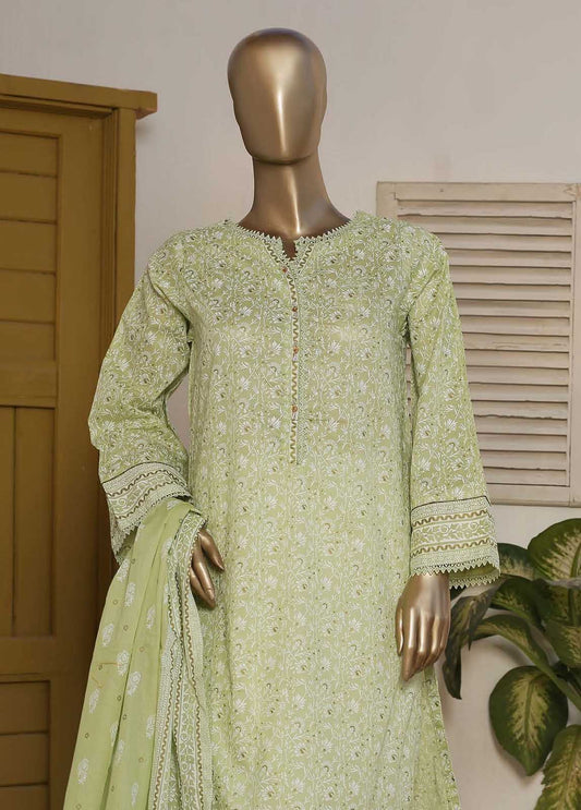 F-0518- 3 Piece Printed Stitched